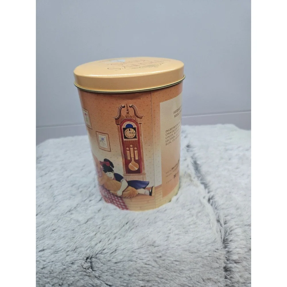 Hershey's Kisses Milk Chocolate Vintage Tin Container Country Kitchen Decor